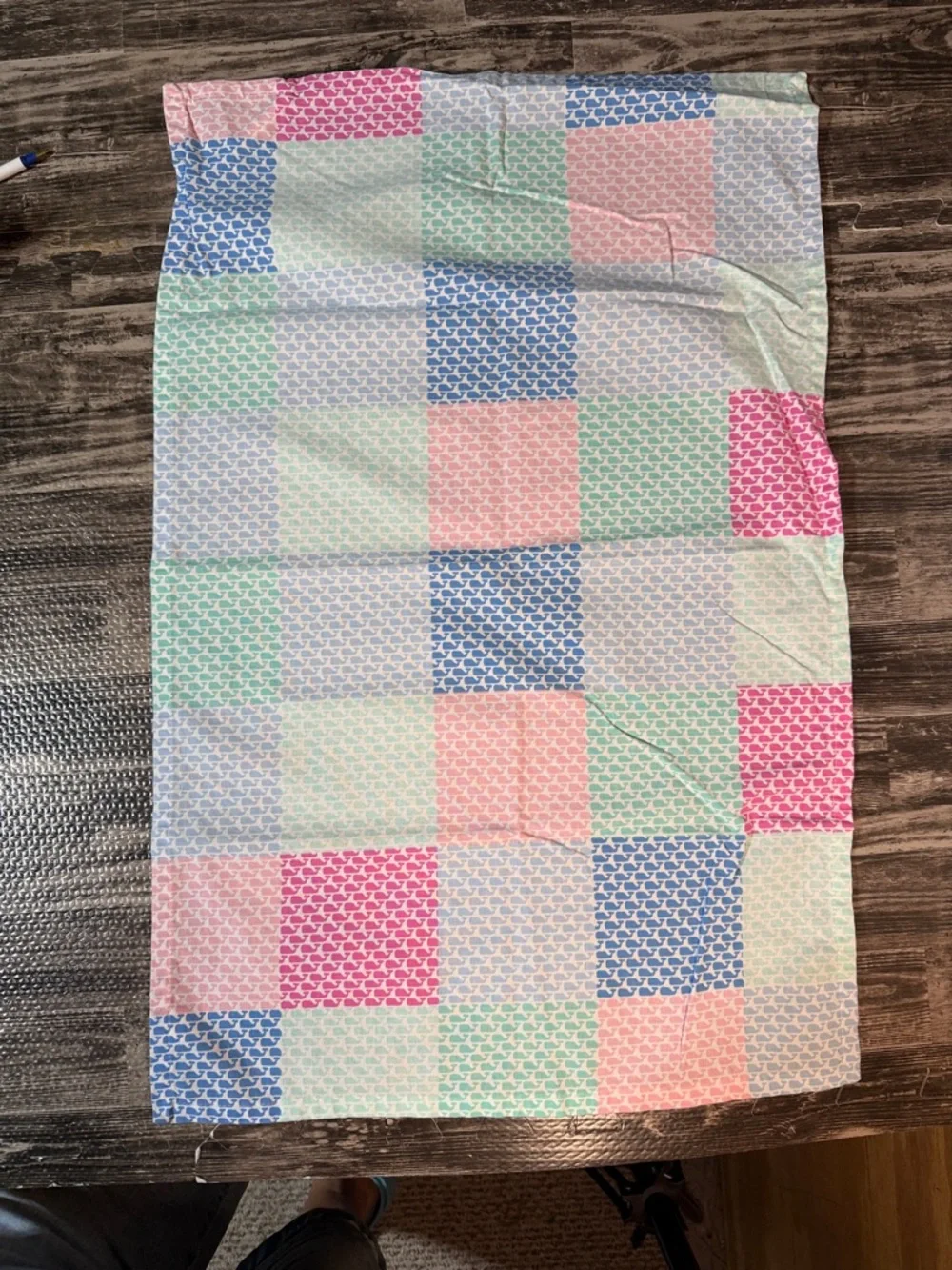 Vineyard Vines Blue Tropical Boat & Palm Print Kitchen Towel Set